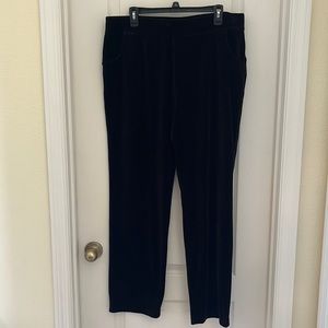 New Zenergy by Chico’s Velour Pants in Deep Cocoa NWT